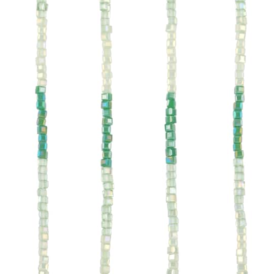 Green Ombre Faceted Glass Cube Beads, 2mm by Bead Landing&#x2122;